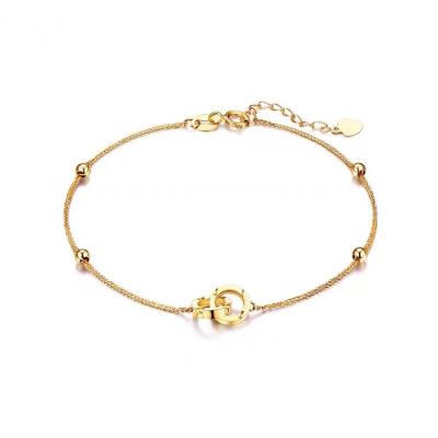 China Fashion AU750 18K Gold Chain Bracelet Pure Solid Ladies Jewelry Women's Trendy Pure Solid Ladies Bridal Wedding Engagement Bracelets for sale