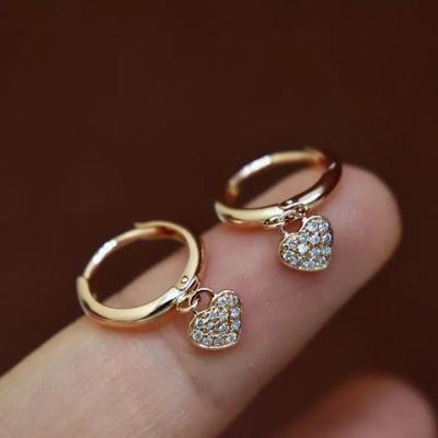 China Fine Jewelry Fashion AU750 18K Gold Pawnable Diamond Earrings Women Ladies Female Wedding Bridal Pure Luxury CLASSIC Engagement for sale