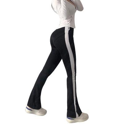 China High Waist Yoga Pants Women High Waist Horn Outside Wear Hip Show Thin Dance Pants Wide Legs Sports Running Fitness Spring And Summer for sale