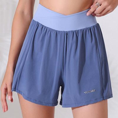 China Quick Dry Shows Customizable Logo Womens Logo Womens Workout Shorts Summer Hot Yoga Lean Loose Waisted Biker Biker Top Shorts Comfortable Gym Shorts for sale