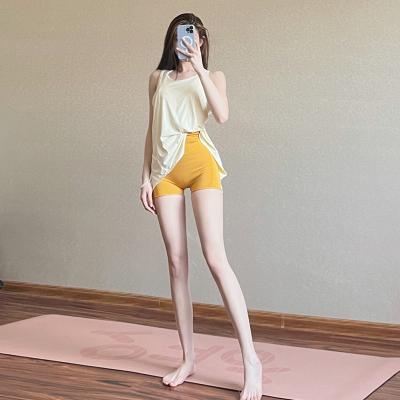 China High-waisted Yoga Wear Breathable Women's T-Shirt Blouse Sports Fitness Clothing Yoga Tank Top Loose Slimming Running Gym for sale