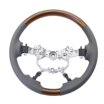 China Business Wood Grain Aluminum Steering Wheel Fit For Land Cruiser FJ200 2008-2021 for sale