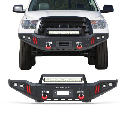 China Steel Bumper Bar with Winch Plate, 144W Long Optical Guide for 2007-2013 Toyota Tundra, Textured Black Tundra Front Bumper for sale