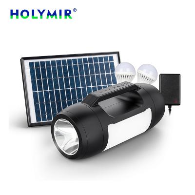 China HOLYMIR Multifunctional Home Outdoor Camping Lightning Lights Usb Rechargeable Battery Cable Solar Torches Light Fire for sale