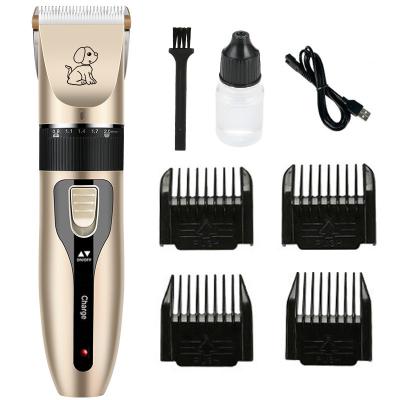 China Professional Grooming Cutter Cat Dog Haircut Shaver Hair Clippers Machine Electric Pet Small Pet Dog Hair Trimmer Shavers & 10 Blades (W) for sale