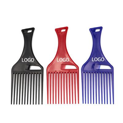 China Home Professional Custom Afro Hair Comb Picks Plastic Smooth Twist Afro Comb Hair Pick Comb For Curly Hair for sale