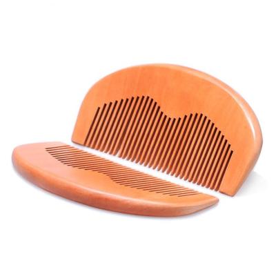 China Home Wide Natural Portable Wooden Fishing Comb Lice Tooth Pocket Wooden Beard Comb For Men for sale