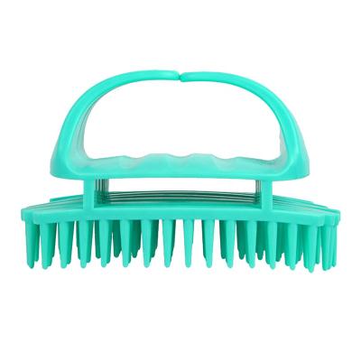 China Detangling Silicone Shampoo Brush Private Label Silicone Wet Dry Shower Hair Cleaning Brush Soft Scalp Scrubber Massager for sale