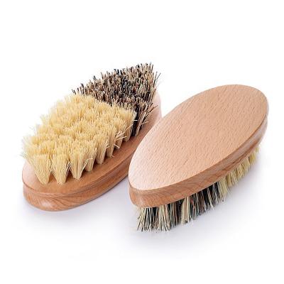 China Eco-Friendly Beech Kitchen Dish Brush Stocked Wooden Sisal and Palm Fruit Cleaning Brush Vegetable Scrubber for sale