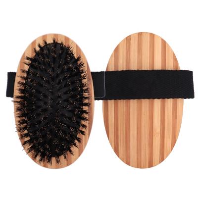 China Boar Hair Cat Pet Dog Grooming Bath Bamboo Brush Custom Logo Pet Cleaning Slicker Brush New Design for sale