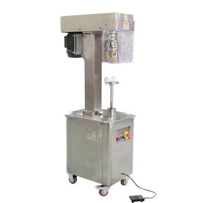 China Semi Automatic Aluminum Glass Bottle Alcohol Liquor Stelvin Wine Bottle Screw Capping Machine for sale