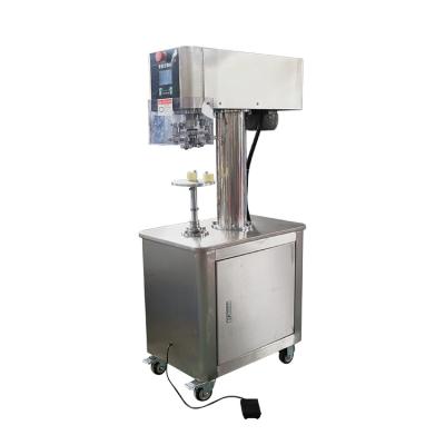 China China Best Price Manual Seafood Tuna Fish Fruits Drink Beverage PET Beer Bottle Sealing Machine for sale