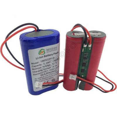 China High Quality 3.7 Speakers Li Ion Rechargeable Battery 3.7 Li Ion Battery 2P1S 5200mAh 18650 for sale