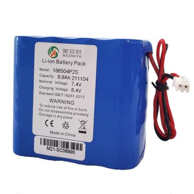 China Plays 10 Year Factory Customizable Rechargeable 18650 2S4P 7.4V 8.8Ah Li Ion Battery Pack for sale