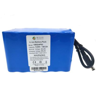 China LED Lights High Capacity 18650 Li-ion Battery 6S4P 22.2V 10.4Ah Rechargeable Lithium Battery Pack for sale