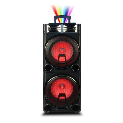 China 2020 Double Function Phone 10 Inch Active PA Stage Speaker Audio System With Dynamic Lights for sale