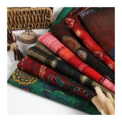 China Sustainable Hot Selling Apparel Breathable Canvas Eco Friendly Fabric Printed Plain Linen 100%linen Digital Printing Fabric For Clothing for sale