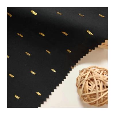 China Sustainable popular spring summer staple dot lightweight rayon fabric with plain gold 100%rayon lurex lurex fabric for women clothes for sale