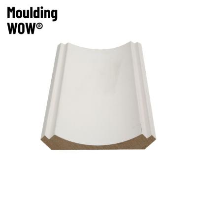 China MoldingWow CM-1017 Modern MDF Crown High Quality Ceiling Primed White Millwork for sale