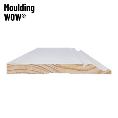 China MouldingWow BB-2034 Modern Baseboard Customized Pine Wood Decorative Base ProfilesRadiata Molding Molding Trim for sale