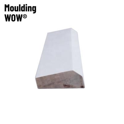 China MouldingWow Modern BB-2008 Plinth-Prepainted White Deco Molding Joint Finger Millwork Wood Molding for sale