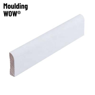 China Modern MouldingWow BB-2023 Primed Low Board Decorative Molding Wood Trim Baseboard MDF Molding LVL for sale