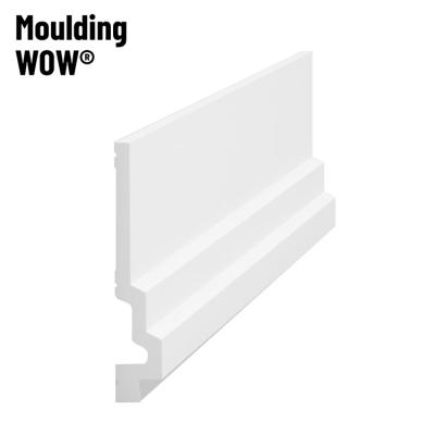 China MouldingWow WW-6018 Modern Chair Rails Primed Decorative Wood Molding Molding and Millwork Custom Wood Moldings for sale