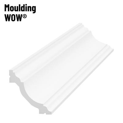 China MouldingWow WW-6046 Modern Chair Rails Molding Solid Wood Edging Primed MDF Frame Small Size Decorative for sale