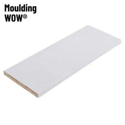 China MouldingWow DW-0005 Modern Door And Frame Extrusion Molding Joint Primed Pine MDF Skirting Moldings Wood Molding for sale