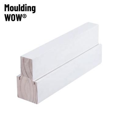 China MoldingWow DW-0035 Door Jamb Wooden Molding Soild Molding Modern Decorative Molding Wooden Extrusion Molding for sale