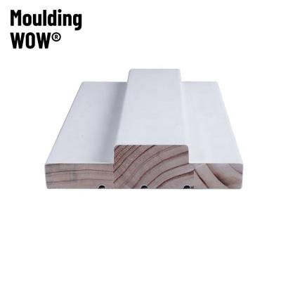 China MoldingWow DW-0038 Door Jamb Extrusion Molding MDF Modern Wood MDF Molding Millwork Decorative for sale