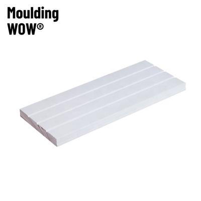 China MouldingWow DW-0033 modern millwork door frames decorative molding wood trim edging primed finger molding joint laminated for sale