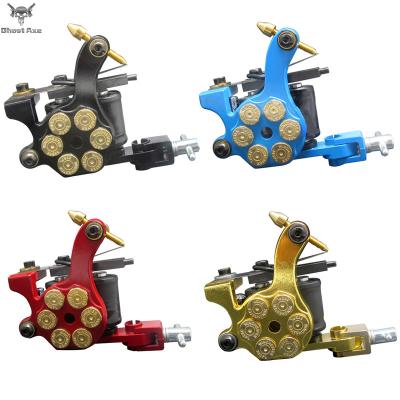 China New Design Permanent Ghostaxe Coil Iron Tattoo Machine 10 Wrap Coils Liner Shader Tattoo Supplies for sale