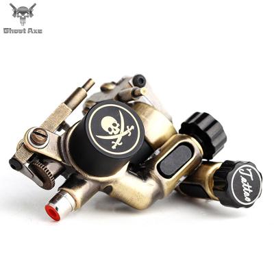 China Tattoo Shops Professional Rotary Motor Liner Shader Tattoo Machine Skull Tattoo Gun Strong Makeup Tool Kits for sale