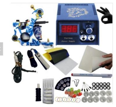 China Professional Permanent Tattoo Machine Kit Complete Popular Coil Tattoo Machine Set for sale