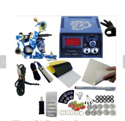 China Professional Permanent Tattoo Machine Kit Complete Popular Coil Tattoo Machine Set for sale