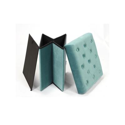 China Sale Factory Wholesale Price Hot Foldable Modern Storage Ottoman Folding Box for sale