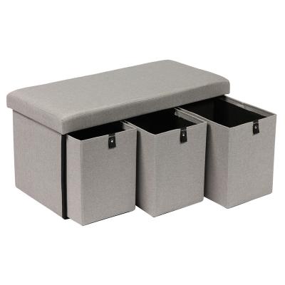 China Collapsible Folding Storage Stool Changing Shoe With Drawer for sale