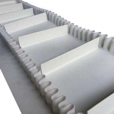 China Polyester NN CC Customized Transmission Special Treatment PVC Corrugated Sidewall Conveyor Belt for sale