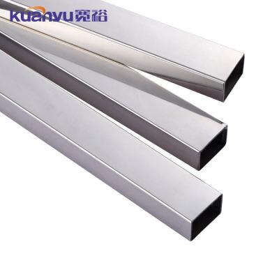 China For Automobiles 304 Brushed Stainless Steel Rectangular Tube Cavity 304 Rectangular Stainless Steel Tube Tube Building Decoration Plates for sale