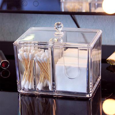 China Good quality clear organizer viable wholesale parts of cajas organizadoras de plastico de petite for cotton swabs remove makeup cotton for sale