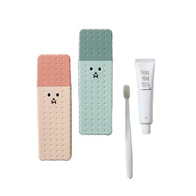 China Sustainable Hot Selling Cute Toothbrush Storage Case Bathroom Travel Toothpaste Box for sale