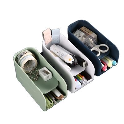 China Small and Practical Desktop Stationery Viable Magnetic Storage Box Desk Organizer for sale