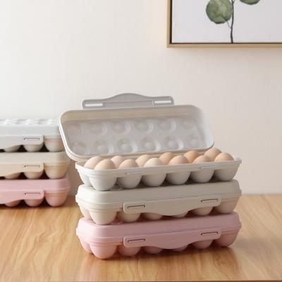 China Microwavable Plastic Stackable Egg Tray Plastic Two Size Egg Tray Fridge Breakproof Food Grade Storage Box For Eggs for sale