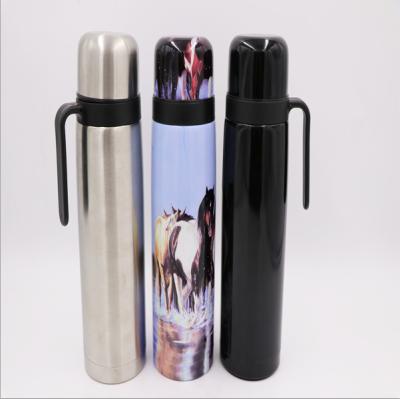 China Customized Viable Wholesale Color Double Wall Travel Mug Stainless Steel Promotional Coffee Mug With Handle for sale