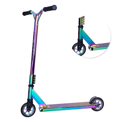 China Youth Pro Rainbow Color Stunt Scooter With Neo Chrome Surface For Adults for sale