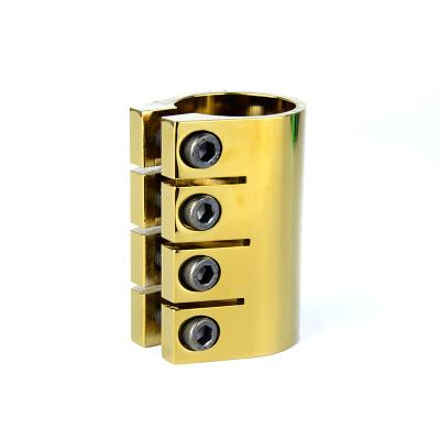 China Durable 4 Pro Gold Plated Holes Scooter Clamps for sale