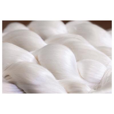 China 100% Natural Pure Raw Silk Weaving Fabric White Mulberry Silk Organic For Hand Dye for sale