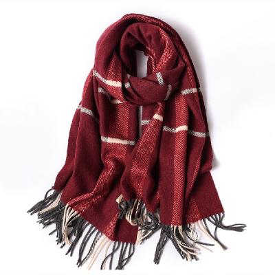 China Wholesale Zhejiang Women Men Fashion Plaid Pattern Woolen Winter Warm Scarf Daily Life Other Scarves for sale