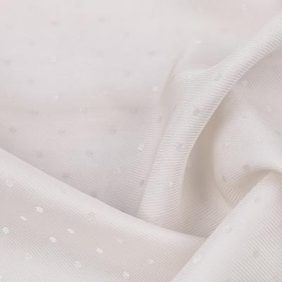 China Viable Simple Design Stain Pattern Small Jacquard 100 Silk Fabric For Bridal Dresses for sale